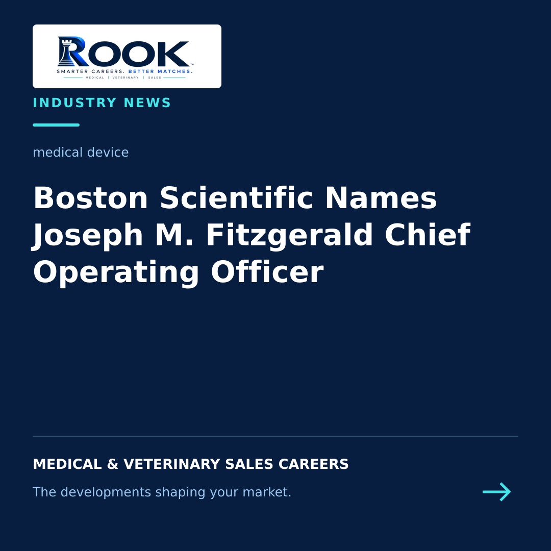 Boston Scientific announcement naming Joseph M. Fitzgerald executive vice president and chief operating officer