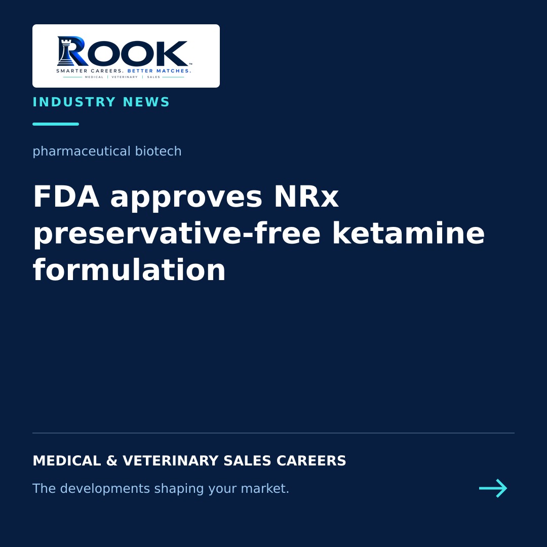 Ketamine vial representing FDA approval reported for NRx Pharmaceuticals