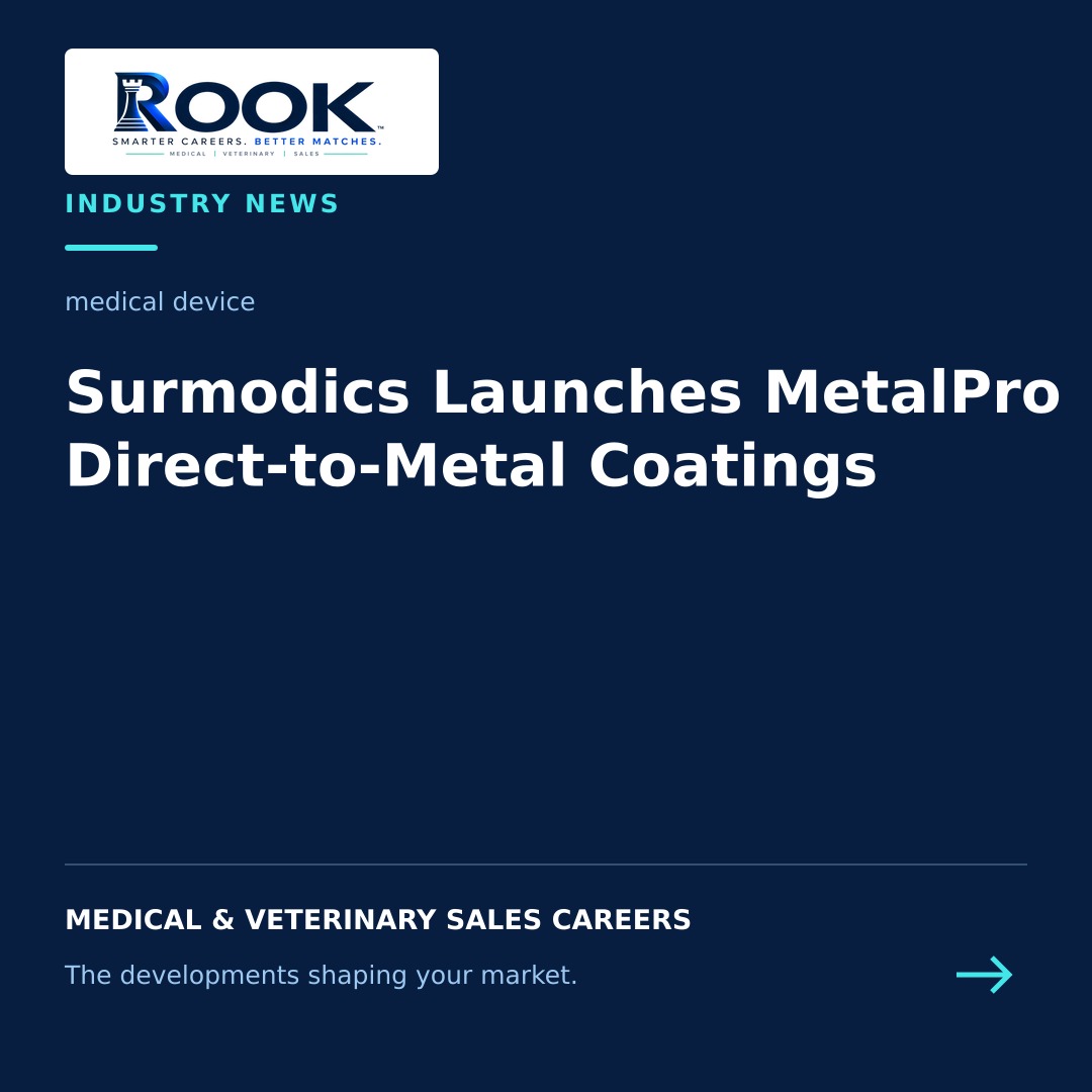 Metal medical-device component representing the Surmodics MetalPro coating launch